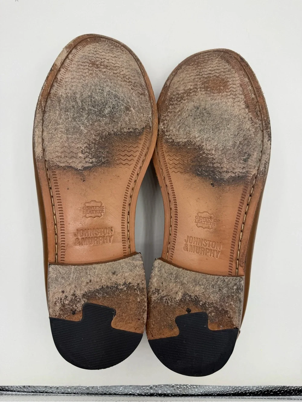 Johnston &‎ Murphy Tan Leather Penny Loafers